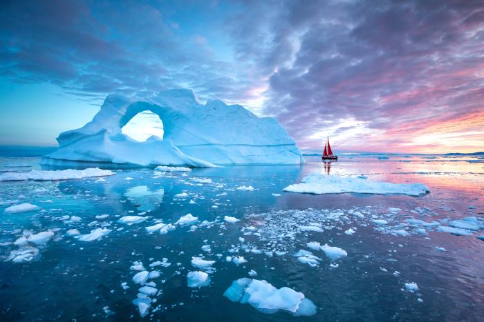 A glacier in Greenland