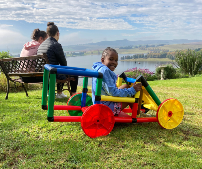 A girl in a QUADRO go-kart