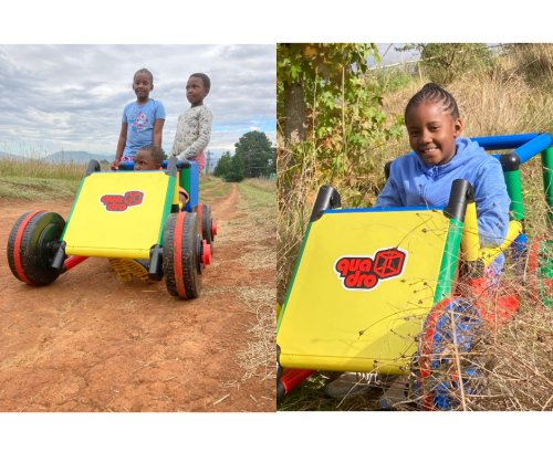 Children with a QUADRO go-kart