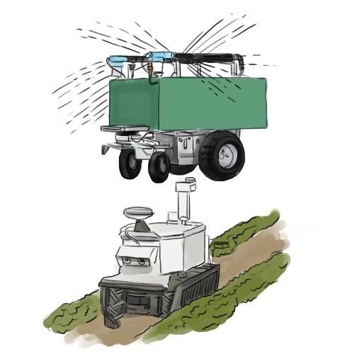 Roboter für Bewässerung und Unkraut